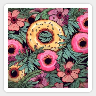 Lovely Donuts & Flowers Sticker